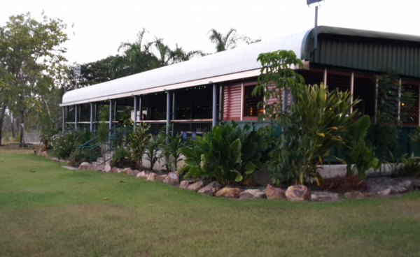 Covered outdoor area at livingstone recreation reserve