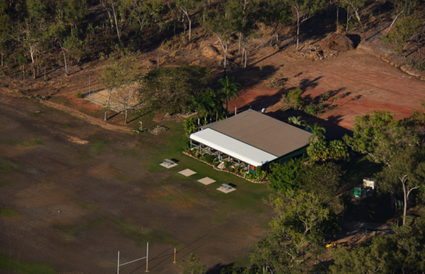 Aerial view of livingstone recreation reserve