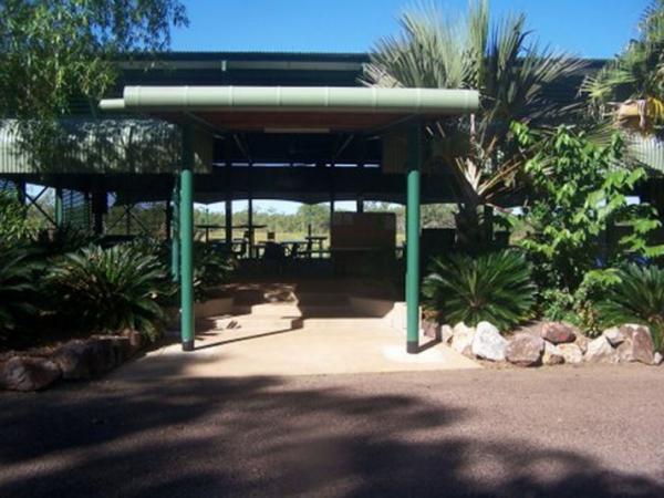 Covered outdoor area at livingstone recreation reserve