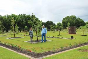 Thorak Regional Cememtery Manager Glen Minaker showing Litchfield Mayor Allan McKay the Family Tree Garden.