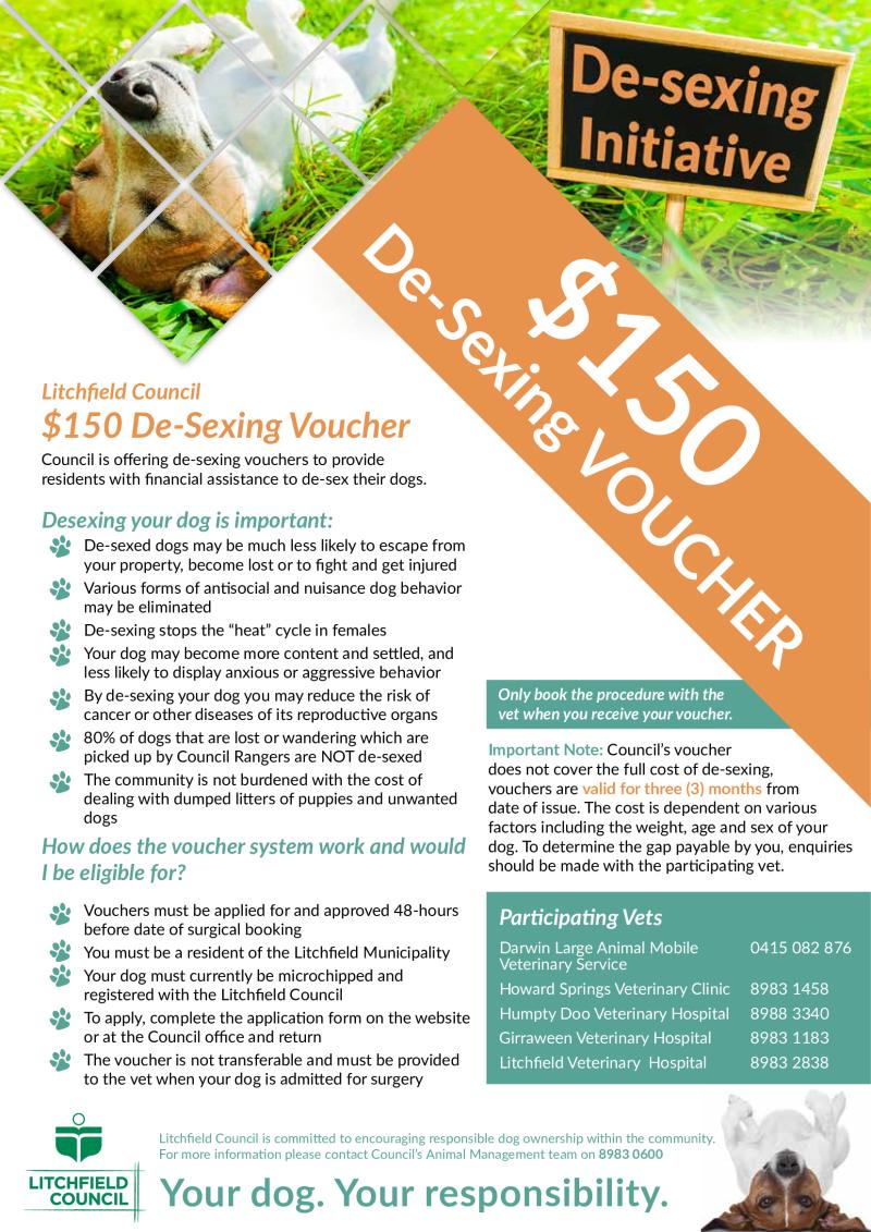 Desexing Voucher Information Flyer